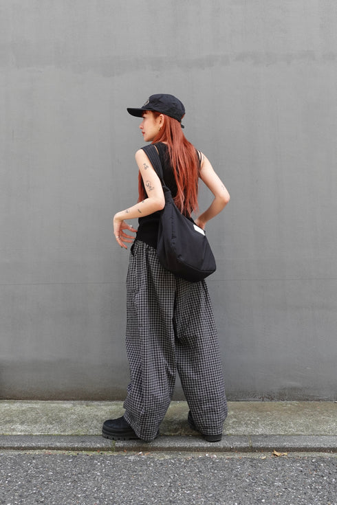 チェックボリュームラフパンツ